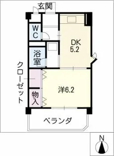 グリーンヒルズ中央【3階】の間取り