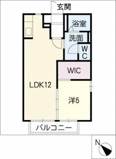 コアロード宮前B棟【2階】の間取り