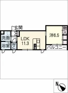 セントリビエ中浜【1階】の間取り
