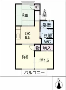 植田コートハウス【2階】の間取り