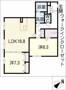 桂宮覚王山【1階】の間取り