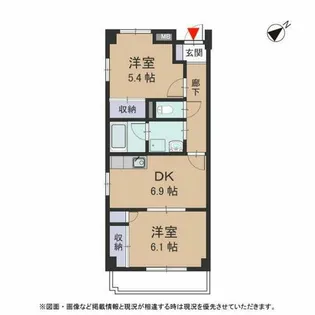 寺嶋ハイツ【2階】の間取り