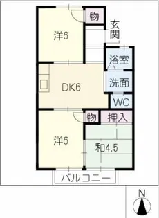 ツーイン天白【2階】の間取り