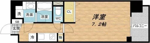 アーバネックス谷町Ⅱ【8階】の間取り