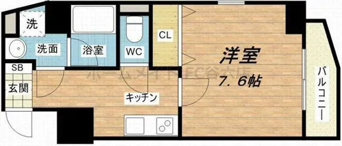 モンサンミッシェル北浜【5階】の間取り
