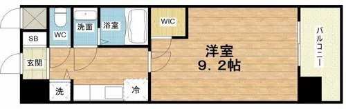 アーデンタワー靭公園【10階】の間取り