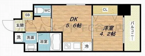 レオンヴァリエ大阪ベイシティ【2階】の間取り