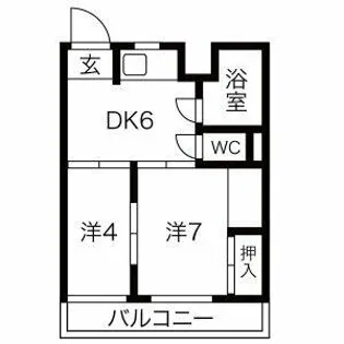 フラット大曽根【4階】の間取り