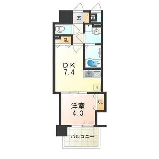 KMレジデンス堺東駅前【7階】の間取り