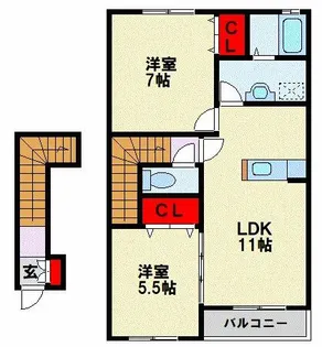 ファミリーヒルズ星ヶ丘Ⅰ【202号室】の間取り