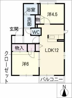 レーヴフォーレスA棟【2階】の間取り