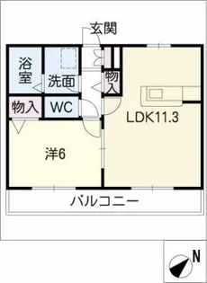 グランソレーユM【2階】の間取り