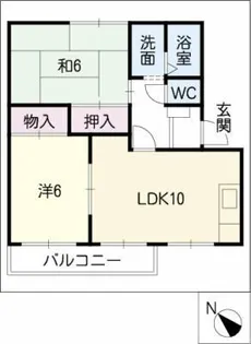 パークハイツ【1階】の間取り