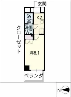 AMBER HOUSE【9階】の間取り