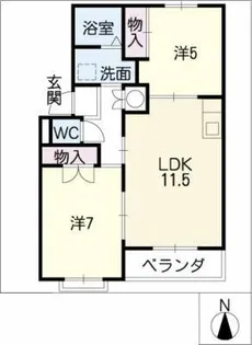 ヴァンベール小野【2階】の間取り