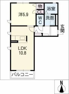 シャーメゾン大崎B【2階】の間取り