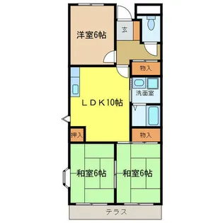 ヴィルフォーレ ミチハタ【108号室】の間取り