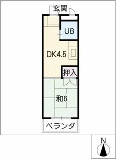 ユタカマンション【2階】の間取り