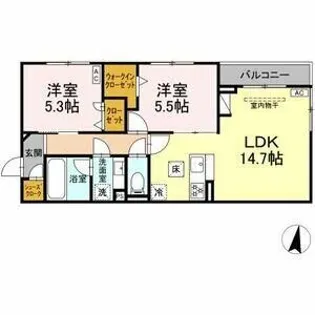 ジョイハイツ【1階】の間取り