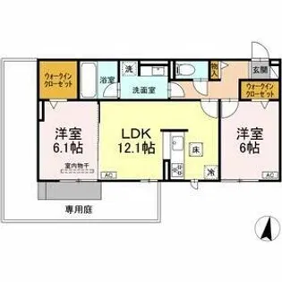 ジョイハイツ【1階】の間取り