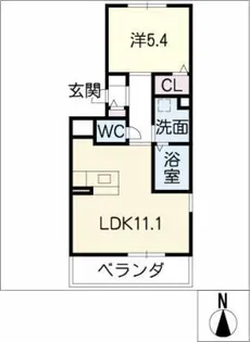 ベルデ込高【1階】の間取り
