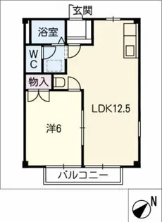 サンバード朝倉町【1階】の間取り