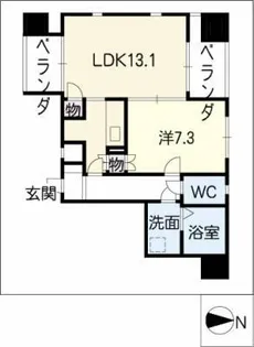 グランドステージ丸の内【7階】の間取り