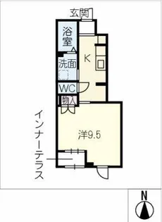 ディアベルジュⅡ【1階】の間取り