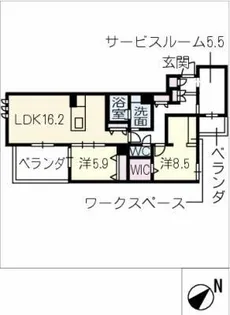 HIGH LINE PARK A【2階】の間取り
