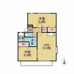 ピュアパレス F【1階】の間取り