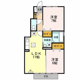 アリエント【1階】の間取り