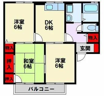 ポサーダ中尾 B棟【101号室】の間取り