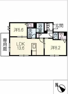 エステラス【1階】の間取り
