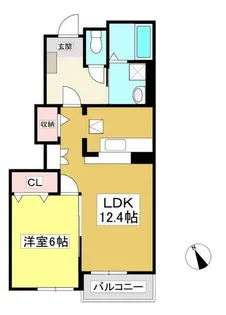 フレイムK【1階】の間取り