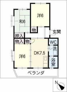 メゾンハピネス【1階】の間取り