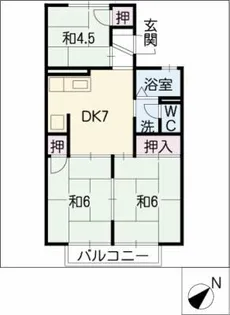 リバーヒルE&K【1階】の間取り