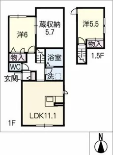 カーサ桜台【1階】の間取り