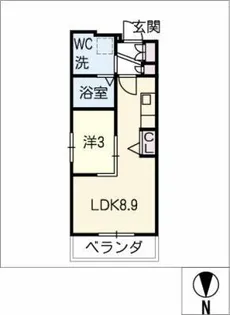 SOLEIL御器所【3階】の間取り