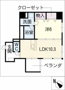 SPACETIMES【7階】の間取り