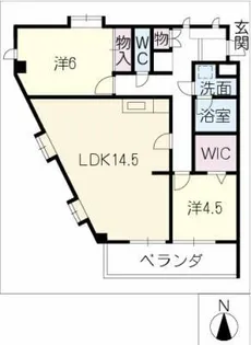 サンシティ覚王山【1階】の間取り