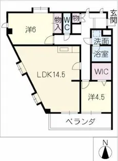 サンシティ覚王山【1階】の間取り
