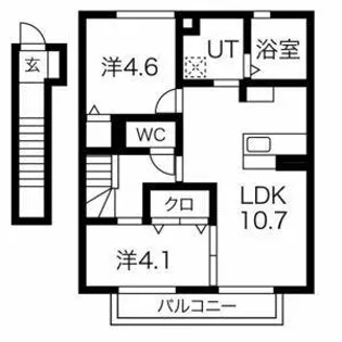 マ メゾン【B-1号室】の間取り