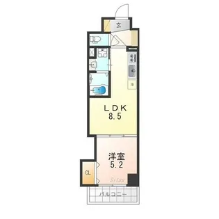 クローバー・レジデンス京都西大路【4階】の間取り