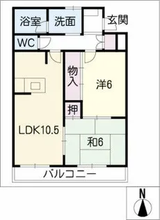 サンレジデンス江西【1階】の間取り