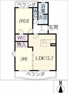 アムール【2階】の間取り