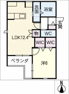 グレイスコート西志賀【2階】の間取り