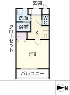 あしのやフラット【2階】の間取り