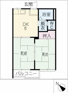 フォレストタウンB棟【2階】の間取り