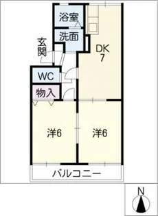 エクセル梅ヶ丘【1階】の間取り