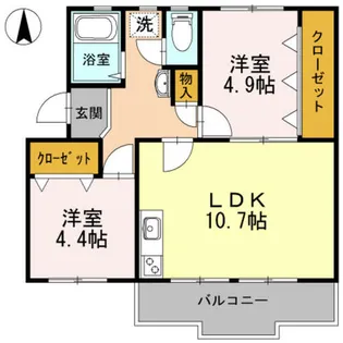 兵庫県神戸市北区泉台7丁目【マンション】の間取り